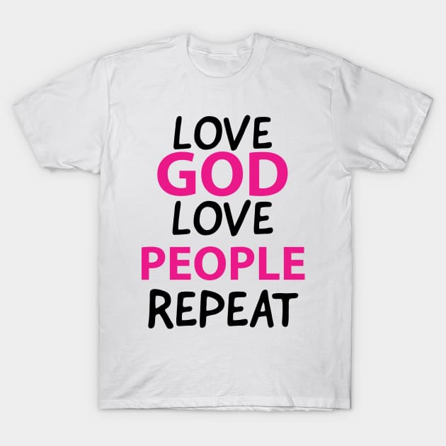 God Love People Awesome Christians T-Shirt by Happy - Design